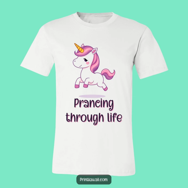 Funny Unicorn Prancing T-Shirt: Whimsical Character Tee, Hilarious and Magical Gift