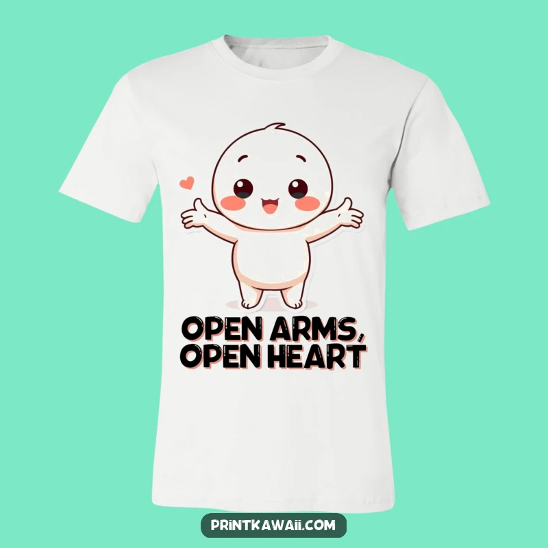 Funny Kawaii Love T-Shirt: Hugging Character Tee, Ideal Funny Gift