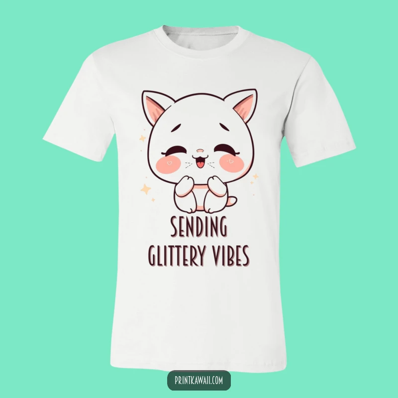 Funny Kawaii Kiss T-Shirt: Giggling Character Tee, Ideal Funny Gift
