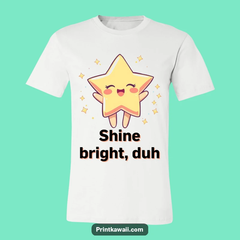 Funny Spinning Star T-Shirt: Wear Your Joy with This Sparkly Character Tee
