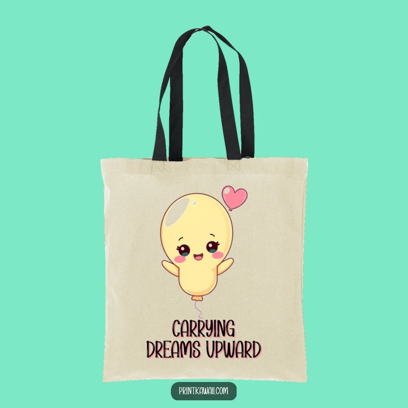 Funny Pastel Balloon Tote Bag: Cheerful Character for Everyday Adventures