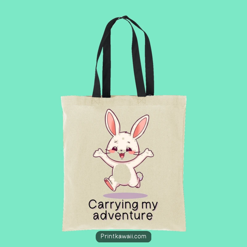 Funny Playful Bunny Tote Bag - Carry Happiness, Stylish Accessory