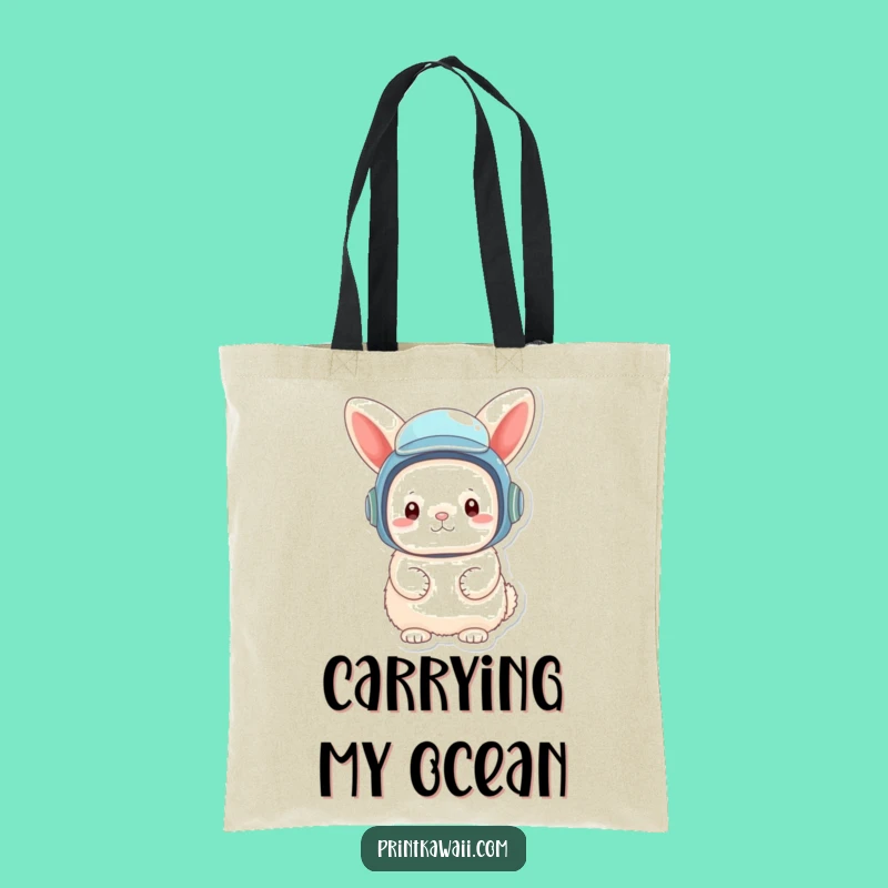 Funny Bunny Diver Tote Bag: Carry Your Essentials with Whimsy