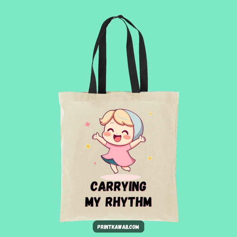 Funny Dance Tote Bag: Carry Your Glee with a Happy Character