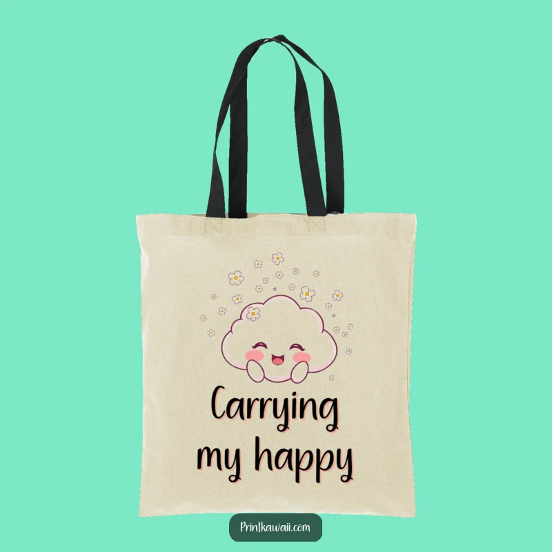 Funny Cloud Blossoms Tote Bag: Carry Nature's Joy - A Cute Gift