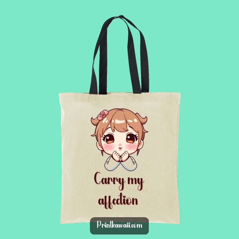 Funny Cute Kiss Tote Bag - Carry Your 'Mwah!' Everywhere