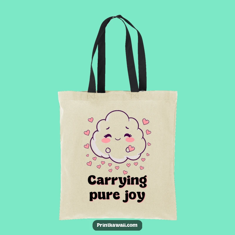 Funny Heart Rain Cloud Tote Bag: Carry Your Love and Essentials