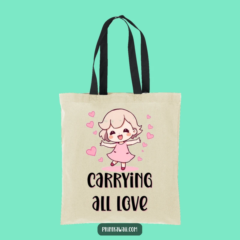 Funny Heart Trail Tote Bag: Hilarious Character Accessory for Cheerful Errands