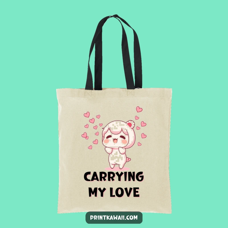 Funny Love Heart Tote Bag - Caring Character Bag, Ideal Funny Gift