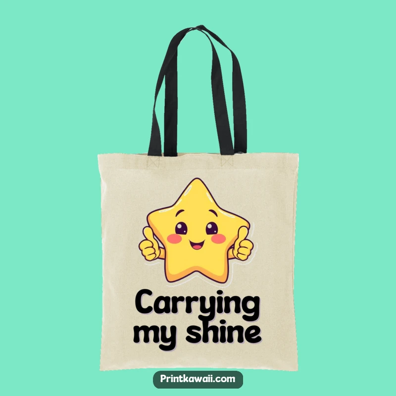 Funny Star Thumbs Up Tote Bag: Carry Your Positivity